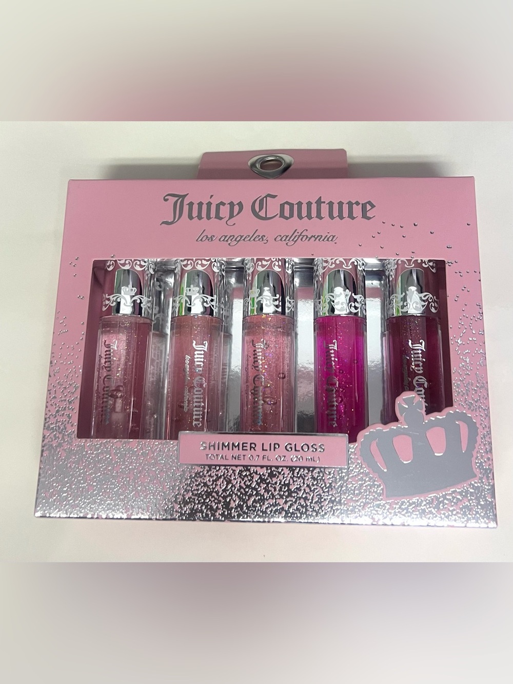 Juicy Couture Shimmer Lip Gloss Set: Peach/Apple/Raspberry/Plum/Berry.